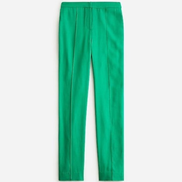 NWT Women's J. CREW High-Rise Crepe Trouser Kelly Green #BK631 | Size 8 - Picture 2 of 9